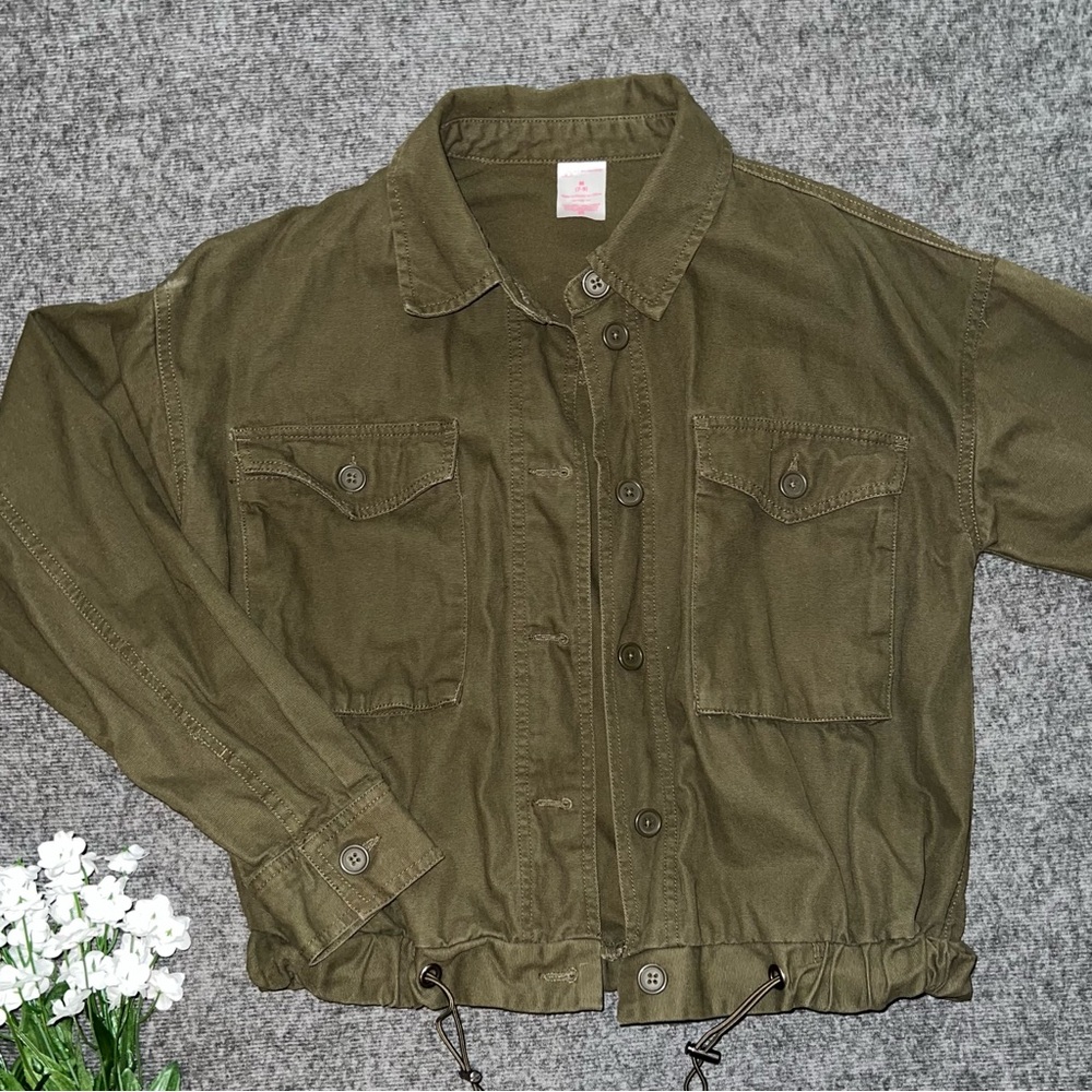 No Boundaries Green Khaki Jacket